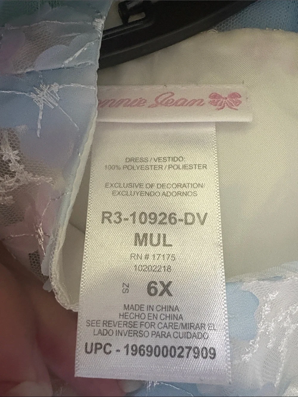 Bonnie Jean White Bodice Pastel Green Purple Blue Tulle Dress